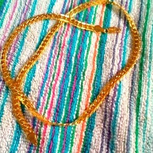 18k gold filled flat Cuban link chain